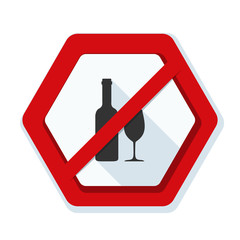 No Alcohol sign illustration