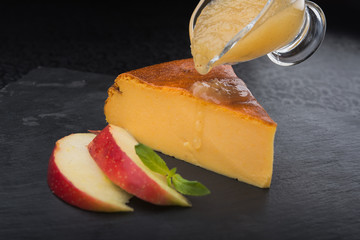 tasty piece of apple cake