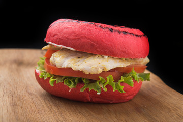 tasty red american burger