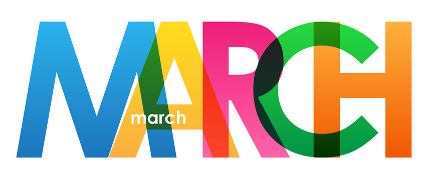 "MARCH" Vector Letters Icon