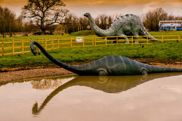 dinosaur park with models