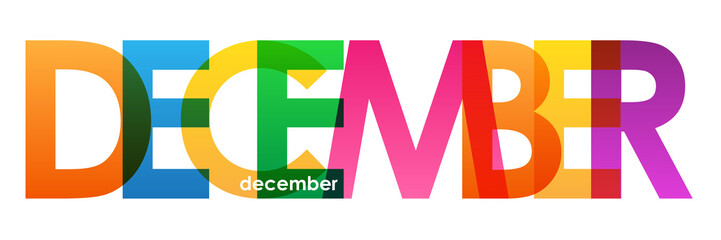 "DECEMBER" Vector Letters Icon