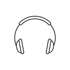 Headphones thin line icon