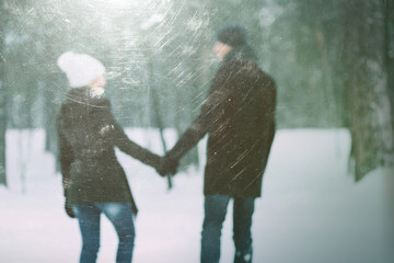 Romantic meeting men and women