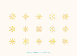 Fototapeta na wymiar snowflake icon collection