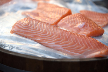 fresh raw salmon