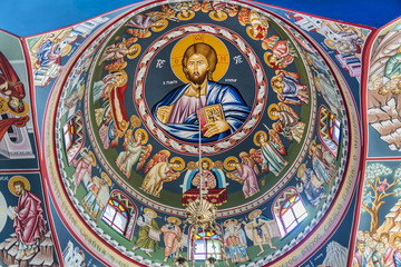 Jericho, monastery of the Holy prophet Elisha, The painting of the ceiling of the church. Palestine