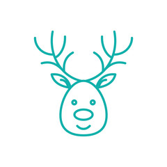 deer moose stag antler xmas christmas winter santa new year outl