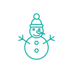 snowman snow man hat smile carrot nose xmas christmas frost outl