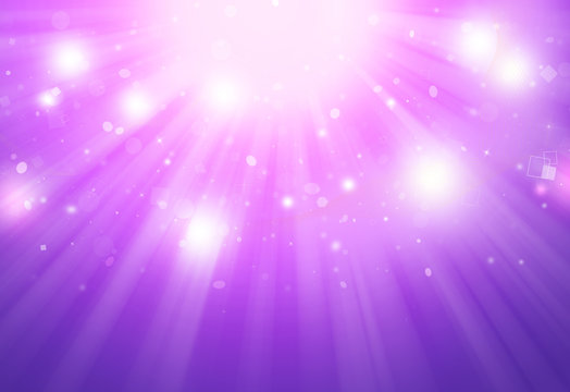 Solf puple glitter sparkles defocused rays lights bokeh radial abstract background/texture.
