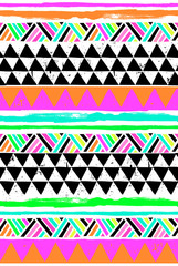 Geometric pattern, triangles and stripes - seamless background