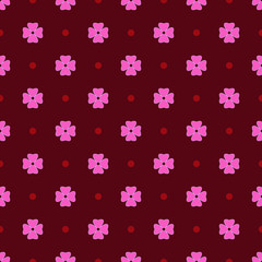 Fototapeta na wymiar Flowers geometric seamless pattern 14.11