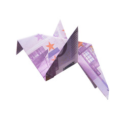 Origami Bird from banknotes