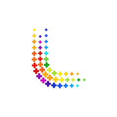 Letter L logo,Flower Colorful, beauty and fashion logo