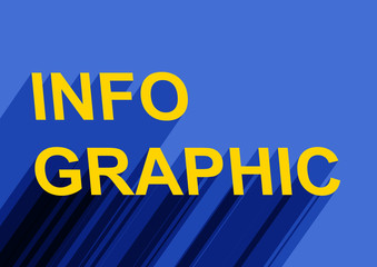 Business concept with text INFOGRAPHIC and long shadow