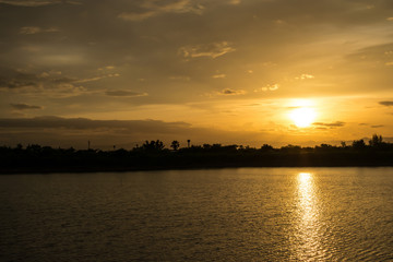 Fototapeta na wymiar sunset in background