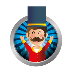 Circus ceremony master icon vector illustration design