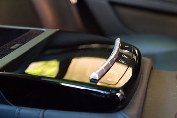 Obraz premium Interior of the luxury car. Multimedia control panel