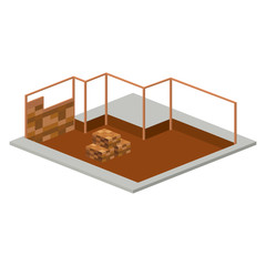 House architecture model icon. Isometric 3d structure and perspective theme. Isolated design. Vector illustration