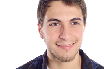 Naklejka premium Close up of young latin man.