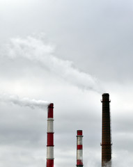 industrial smoke from chimney