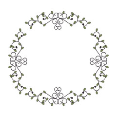 beautiful floral frame decoration vector illustration design