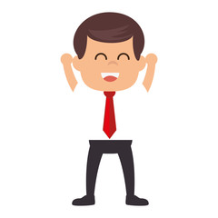 bucinessman successful character icon vector illustration design