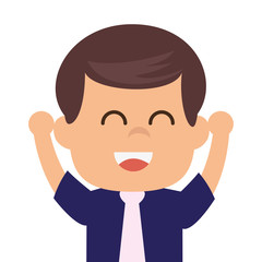 bucinessman successful character icon vector illustration design