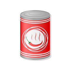 spicy in metal can