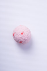 ice cream scoop or ice cream ball on the background.