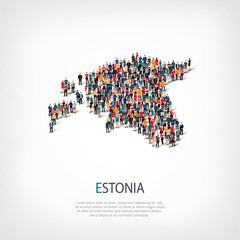 people map country Estonia vector