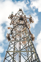 communications tower in HDR