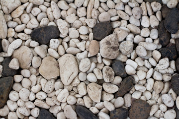 Pebble stone floor tile texture and seamless background