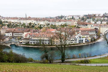 Fototapeta na wymiar Stadt Panorama Bern in der Schweiz