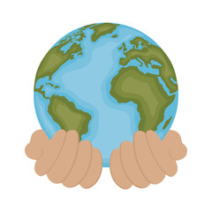 world planet ecology symbol vector illustration design