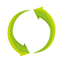 recycle arrows ecology icon vector illustration design