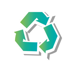 recycle arrows ecology icon vector illustration design