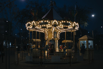 Carrusel de noche en Sevilla