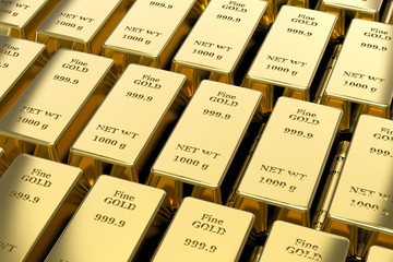 gold bullion, gold bars