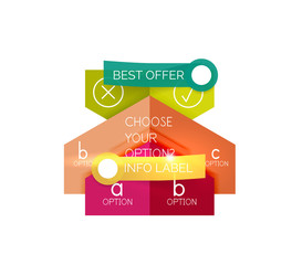 Business geometric infographic banner templates