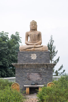 Buddha statue in Ambuluwawa Multi Religious Center, Sri Lanka
