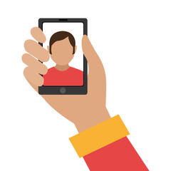 selfie photographic concept icon vector illustration design