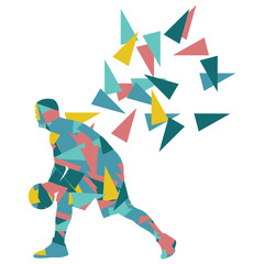 Basketball player man vector background abstract illustration co