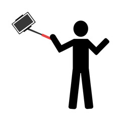 selfie photographic concept icon vector illustration design