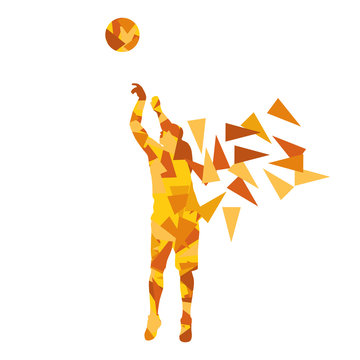 Basketball player man vector background abstract illustration co