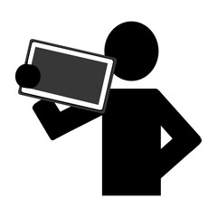 selfie photographic concept icon vector illustration design