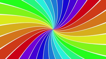 Rotating rainbow spiral ray burst background - Powered by Adobe