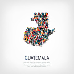 people map country Guatemala vector