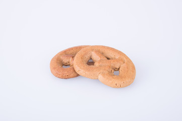 Cookie or Biscuit pretzel on a background.