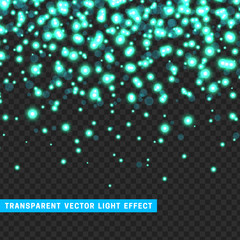 Obraz premium Vector with transparency light effect sparkle. Glitter background bright Christmas lights. Colourful Glowing Christmas Lights. Shining vector illustration